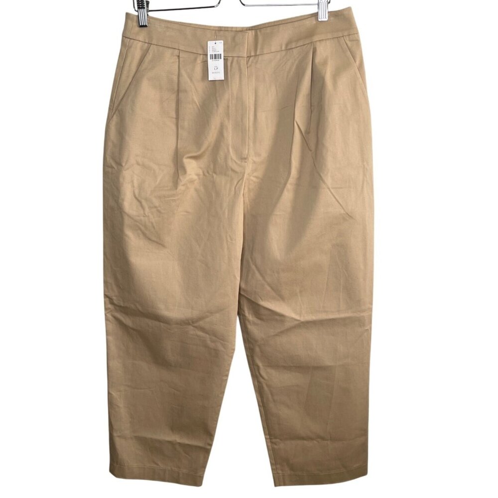 Exquise Anthropologie Womens Cedar Tan Chino Barrel Leg Cropped Pants Large P